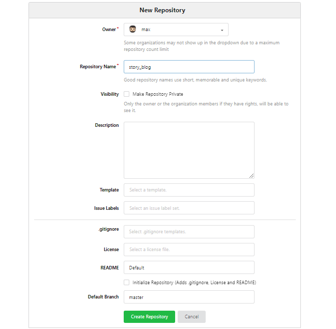 New repo details
