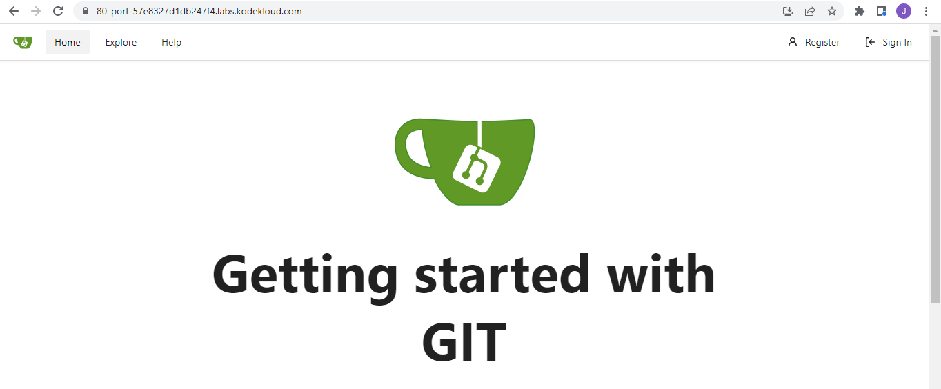 Gitea home page